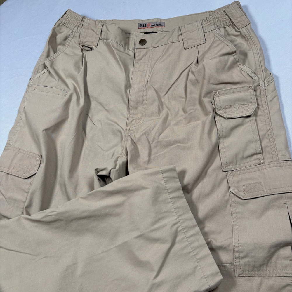 5.11 Tactical Cargo‎ Pants Mens 36x32  Khaki Tan Ripstop Cotton Workwear Outdoor